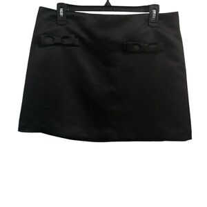 H&M Black Mini Skirt with Bow Details